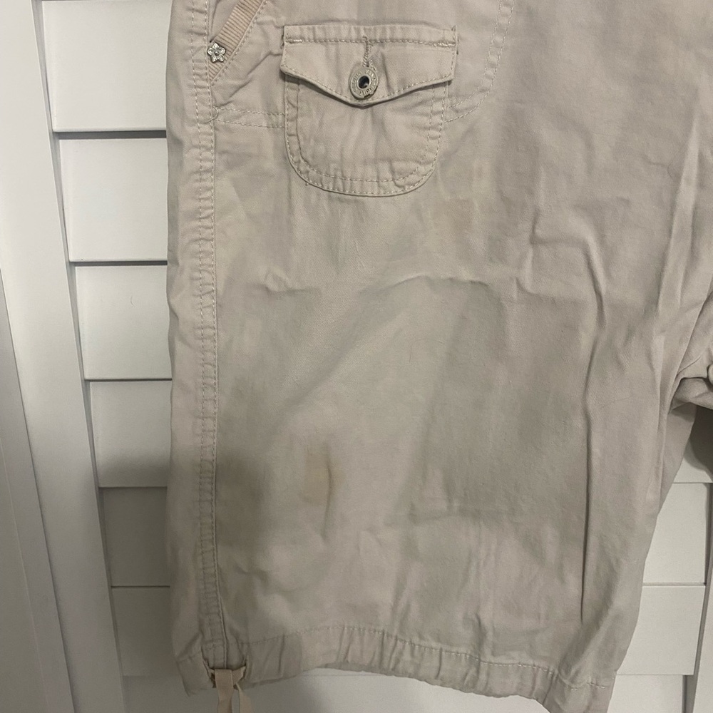 Women’s Beige Cargo Shorts - Picture 3 of 5